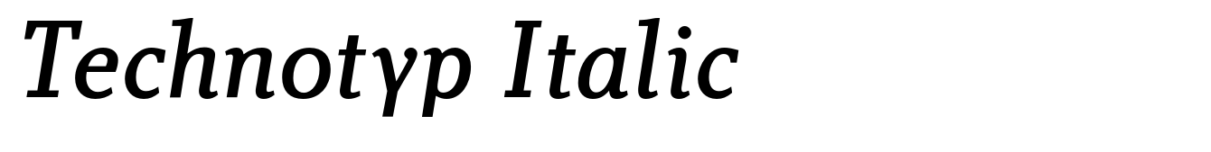 Technotyp Italic